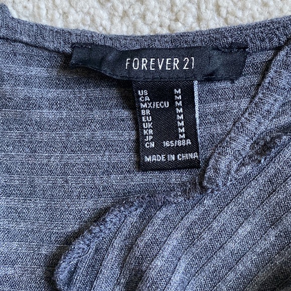 •Forever 21• NWOT Ribbed Long Sleeve Low Back Mini Dress - Picture 7 of 8